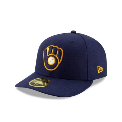 Milwaukee Brewers Gorra | New Era MLB Alt 2 Authentic Collection 59fifty Fitted Cap Mexico - Azules
